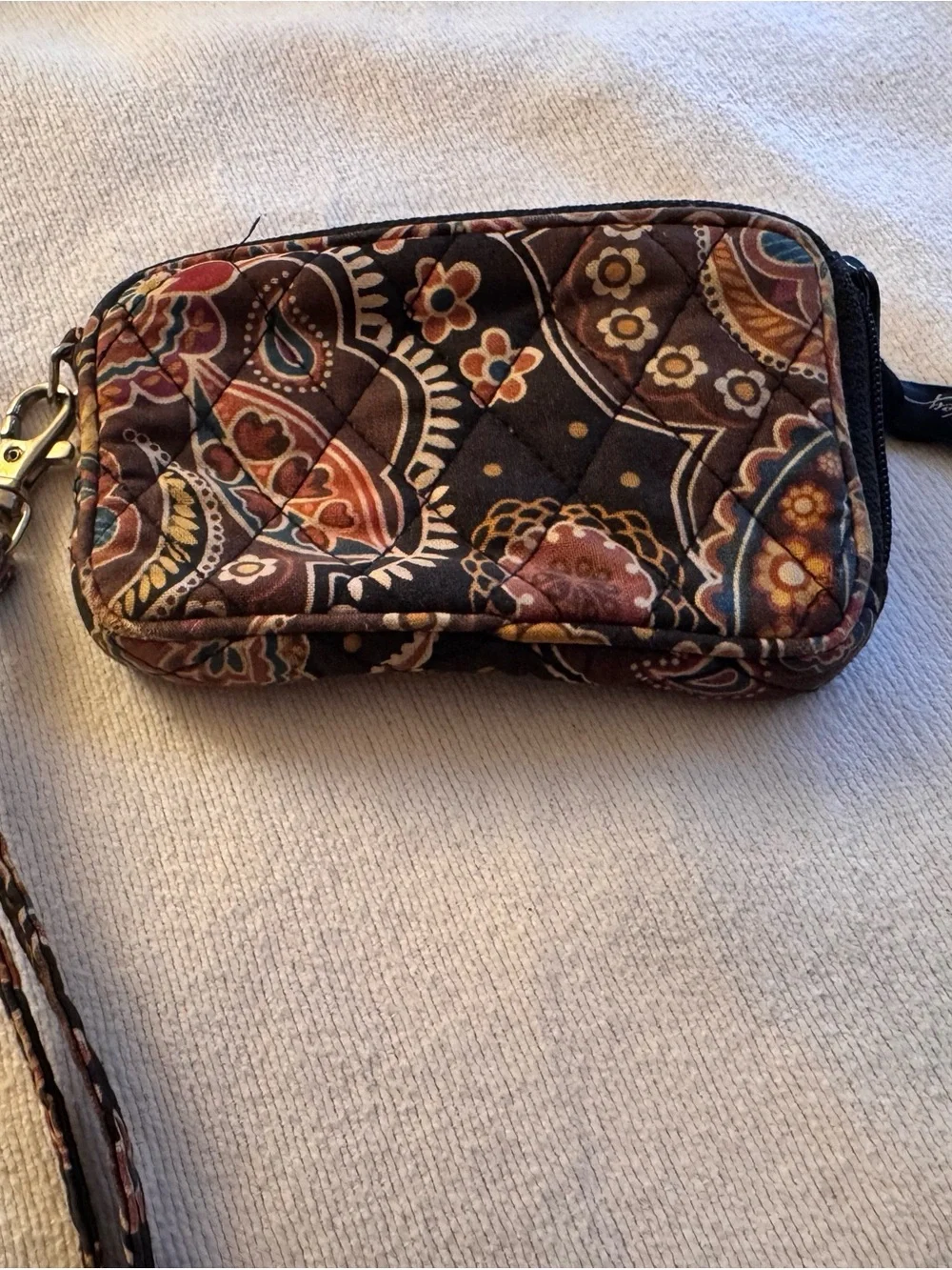 Vera Bradley quilted zip id case wristlet